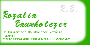 rozalia baumholczer business card